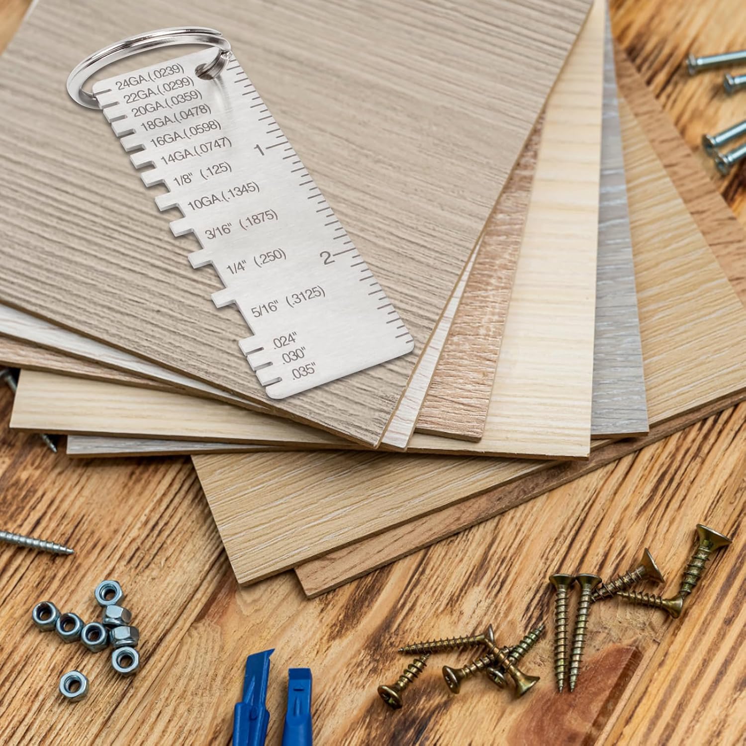 3 Pcs Stainless Steel Sheet Thickness Gauge Welding Gage Plated Size Inspection Tool, Wire Metal Sheet Welding Diameter Gauge Measuring Toos, Wire Metal Sizes Thickness Gauge