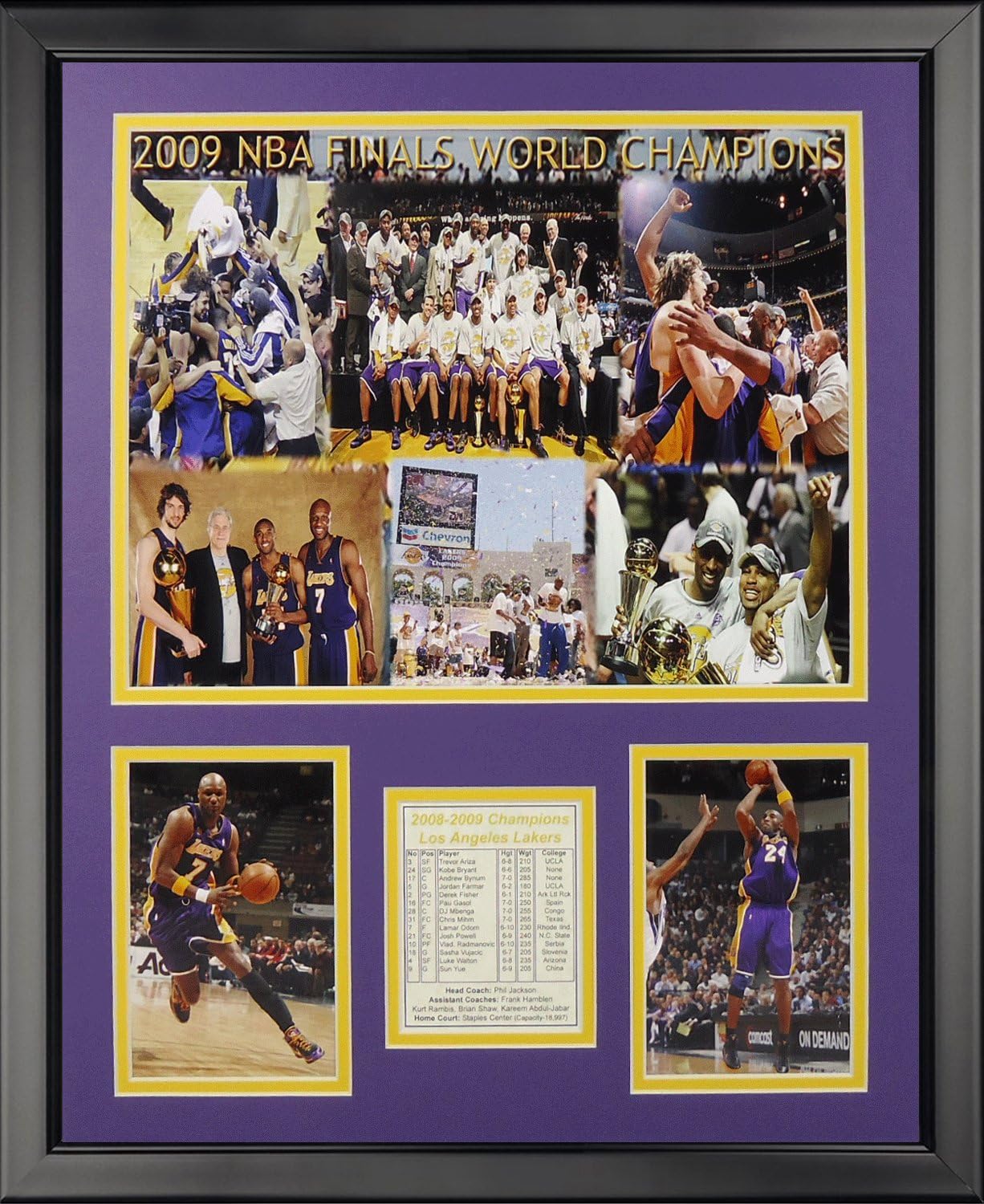Legends Never Die Los Angeles Lakers 2009 Champs Framed Photo Collage, 16" x 20"