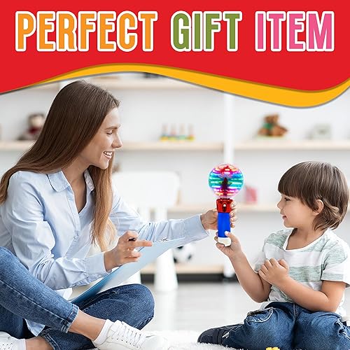 Miniatura 2 de Playbees Vara Giratoria con Luz – Bola LED Intermitente Mágica, Juguete Giratorio Sensorial con Luz, Vara Luminosa de Fiesta, Premios para el Aula,