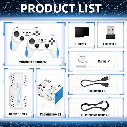 Miniatura 6 de X10 Pro - Consola de juegos retro de 128 G, palo de juego con 50000 juegos retro incorporados, más de 50 emuladores, emulador de video Plug and Play