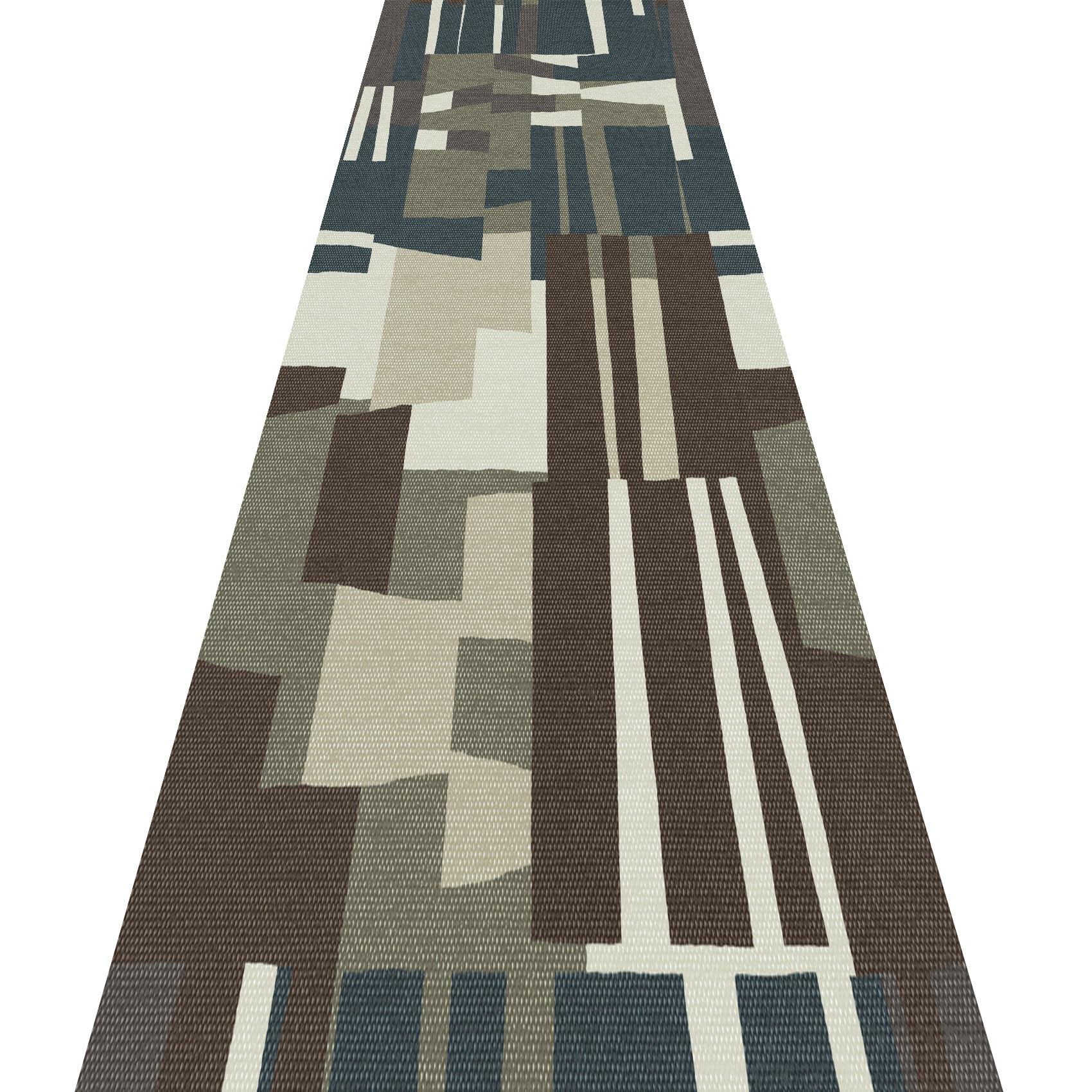 CUIMEI Carpet Runner For Stairs 110 x 350 cm Custom Length Narrow Rug Runner Heavy Duty Entrance Mat with Non Slip Backing for Hallway Kitchen Living Room, Grey C — image 1