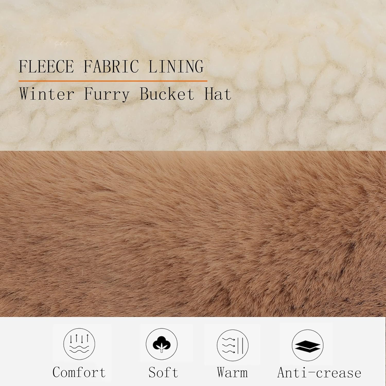 ZLYC Women Winter Furry Bucket Hat Rolled Brim Faux Fur Cloche Hat with Fleece Lining - Image 7