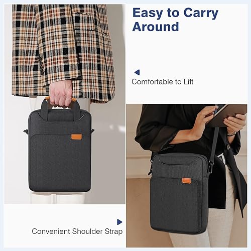 Miniatura 7 de MoKo Bolsa de hombro para tableta 9-11, se adapta a iPad Air M3Pro M5 de 11 pulgadas, iPad A16 2025, i-Pad 1098th 10.910.2, Surface Go 32 10.5, Tab