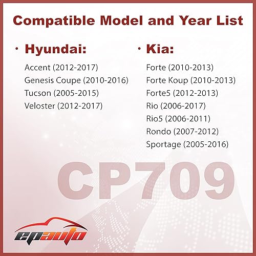 Miniatura 2 de EPAuto CP709 (CF10709) Reemplazo del filtro de aire de cabina para Hyundai Accent, Genesis Coupe, Tucson, Veloster, Kia Forte, Forte Koup, Forte5,