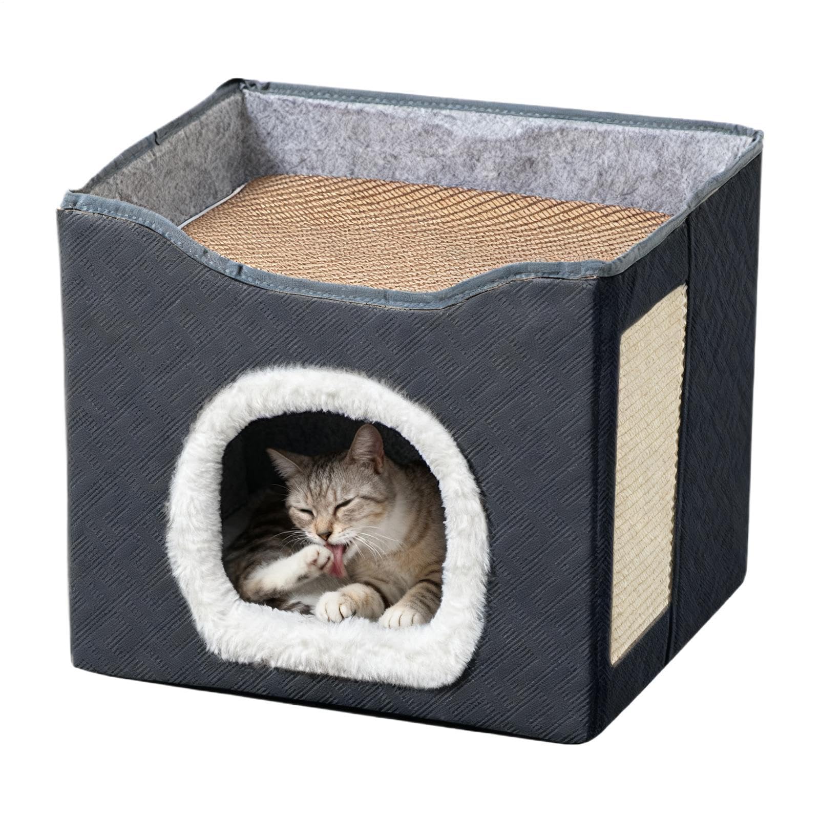 Per Gatti Cuccia Traspirante Semi-Chiusa Per Animali Domestici | Cucce Per Gatti Da Interno Per Piccoli E Grandi Da Balcone Cortili Giardino Cortile Fienile