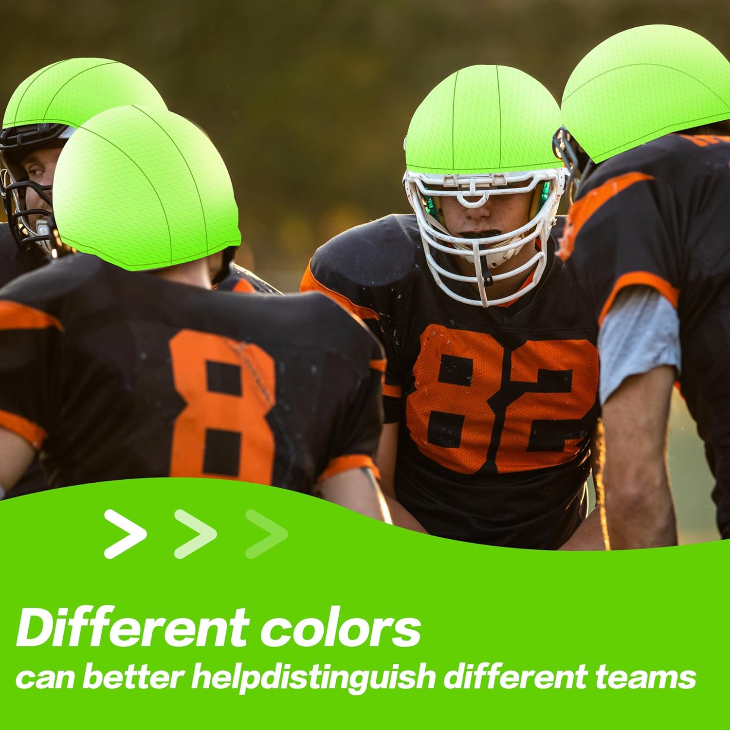Football Helmet Covers Scrimmage Caps-Perfect for Football, Hockey, and Lacrosse Practice Sessions.The Fabric is Elastic& Bright Colors for Team Identification