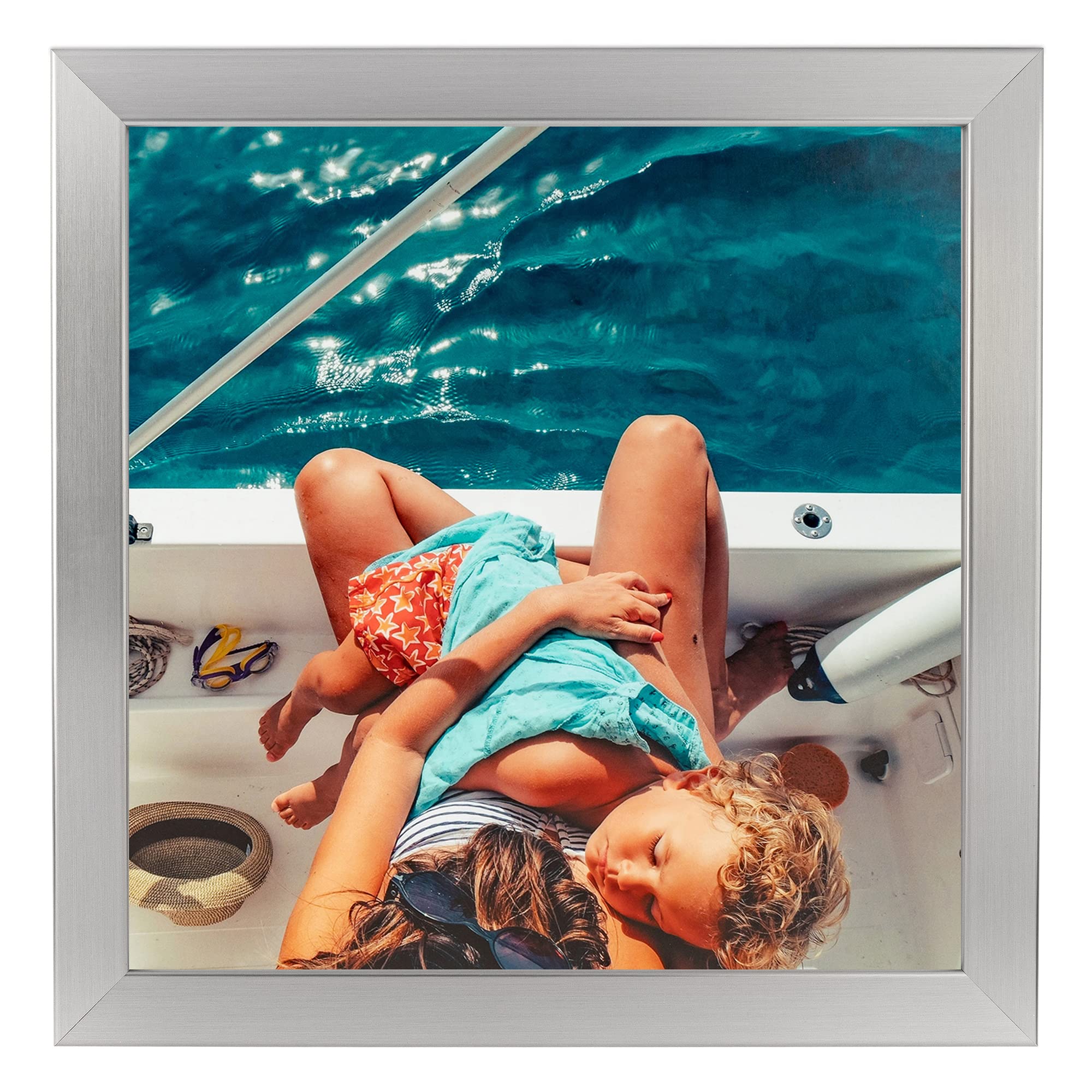 とも様H196_A2シルバーフレーム 樹脂製額縁 ZEROフレーム GA-01 2Lサイズ ホワイト - ハクバ写真産業