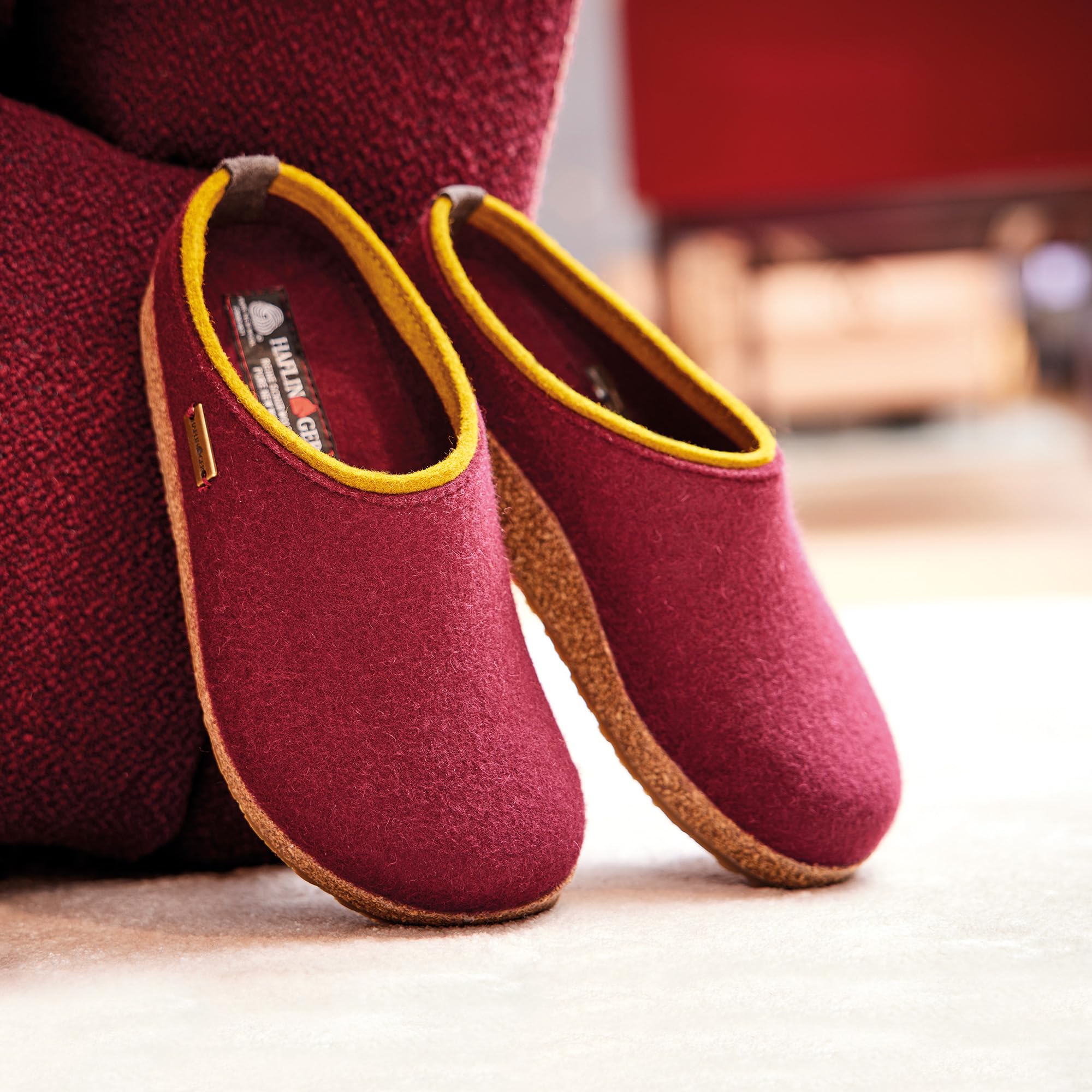 HAFLINGER Grizzly Kris Filzpantoffel Hausschuh Filzclog