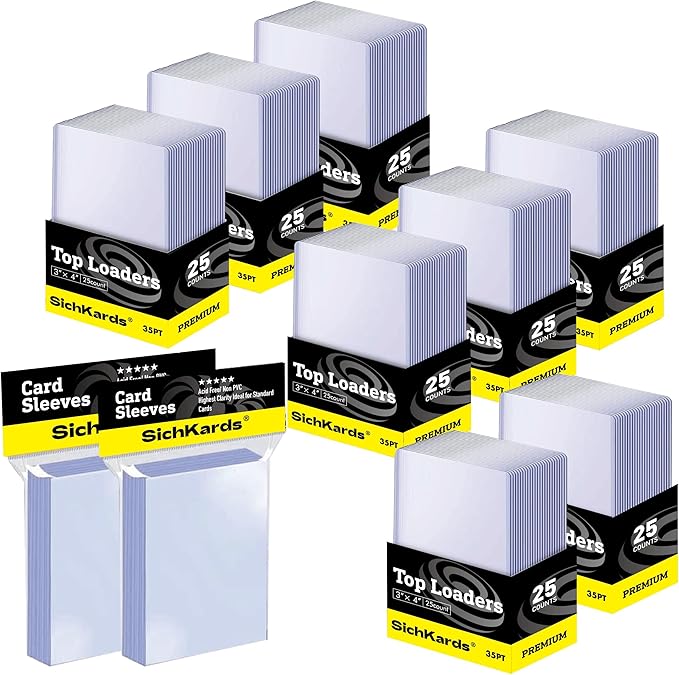 400 Top Loaders for Cards with Card Sleeves, Top Loader