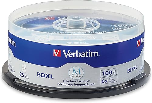 Miniatura 10 de M DISC BD-R 25GB 4X con superficie de marca 25pk husillo