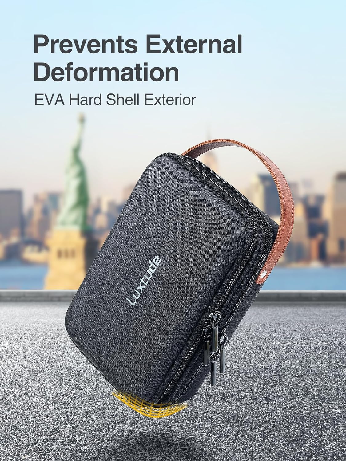 Luxtude Electronics Organizer Travel Case,Double Layer Tech Organizers Travel Case