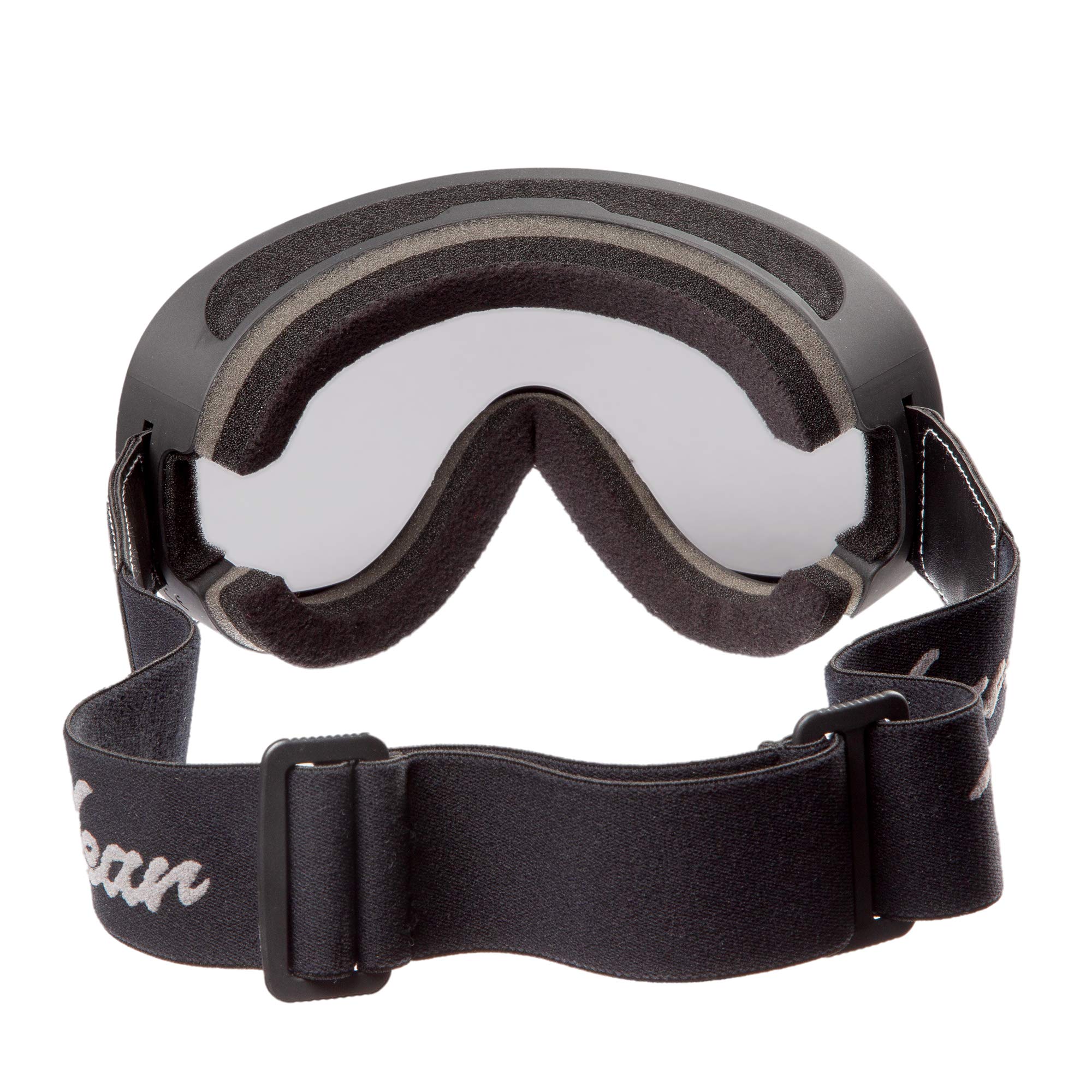 PiWear® Arizona - Occhiali da moto con montatura marrone e beige, con logo nero e vetro marrone sfumato, stile retrò, per portatori di occhiali, imbottiti, anti-appannamento