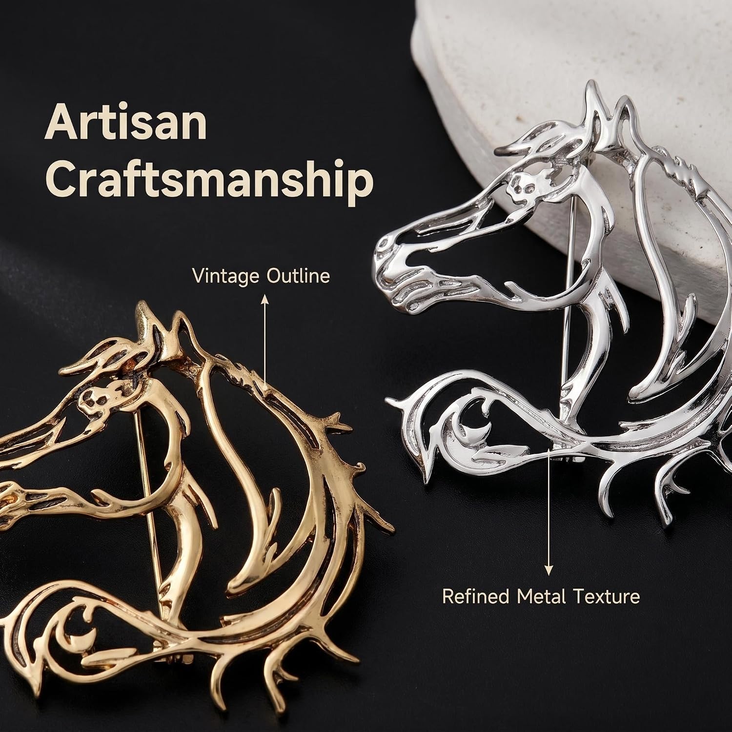 2PCS Insect Brooch Set – Sunflower Beetle Butterfly Cat Horse, Cute Animal Lapel Accessories for Women Men Jackets Bags Hats image 2