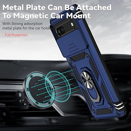 Miniatura 3 de Funda para Pixel 6a, funda para teléfono Google Pixel 6a, con protectores de pantalla y funda para cámara, grado militar 16 pies. Funda a prueba de