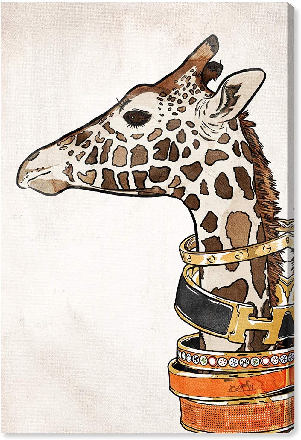 Oliver Gal 'Luxurious Giraffe' The Wild Animals Wall Art Decor Collection Modern Premium Canvas Art Print
