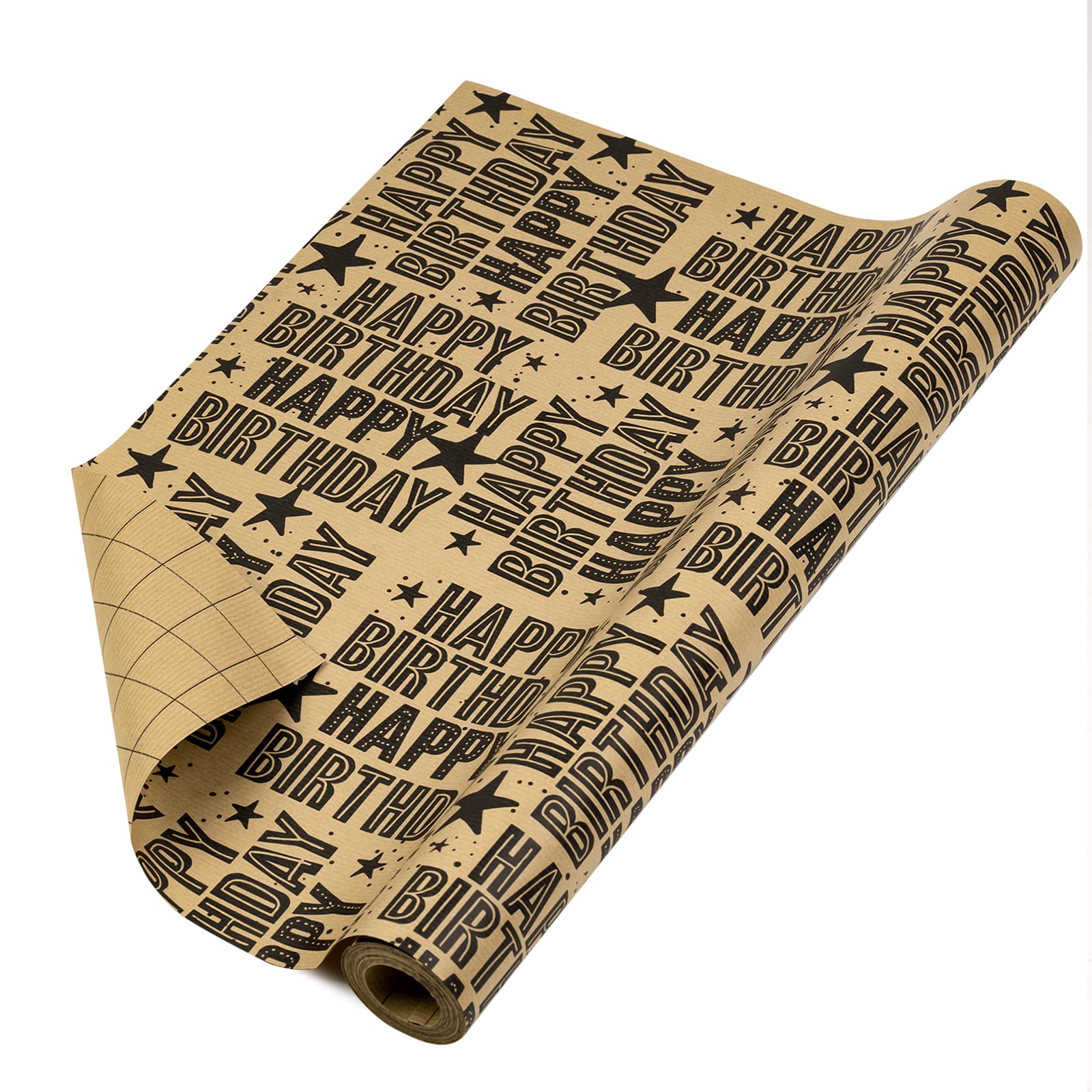 Papier Cadeau Noir Et Doré Mat - Rouleau 43 Cm X 10 M - Parfait Pour Noël, Anniversaire, Mariage Et Fête Des Pères