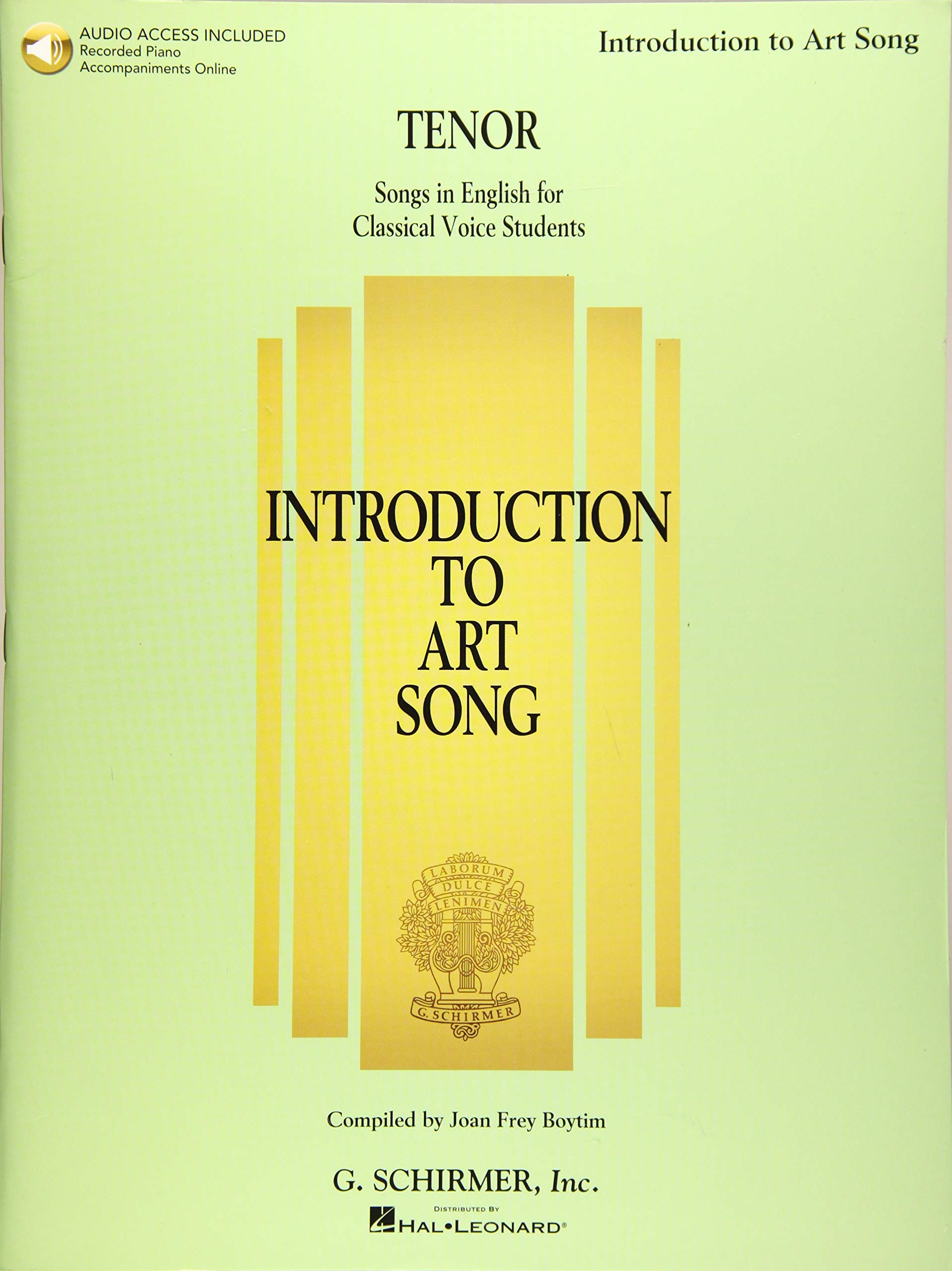 Introduction to Art Song for Tenor: Songs in English for Classical Voice Students