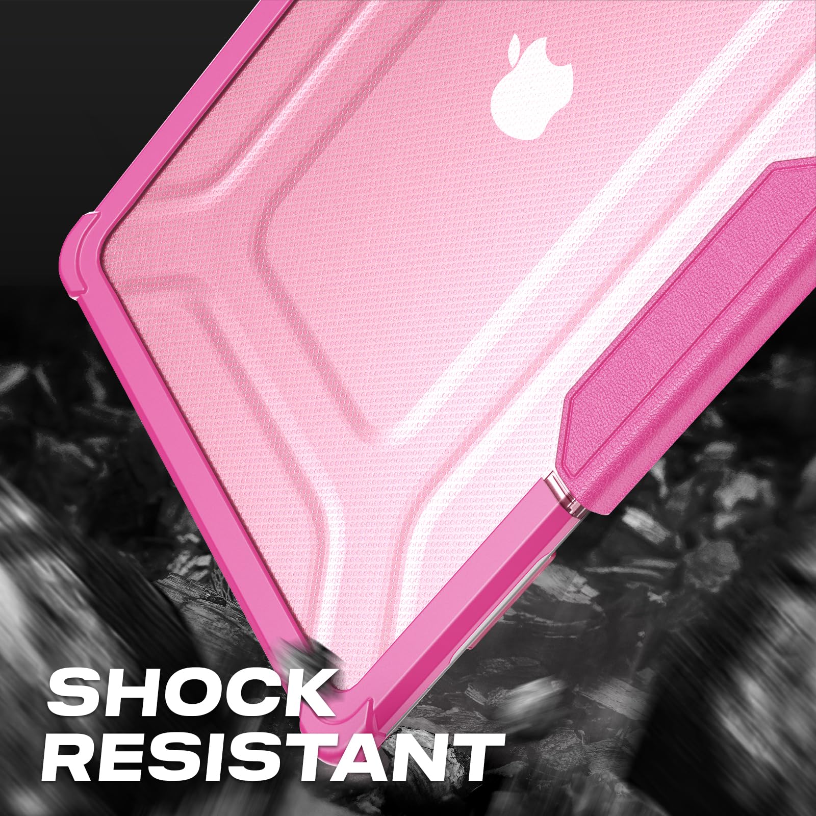 SEYMAC Protective Case For MacBook Air 15" M3/M2 (2024/2023) - With Kickstand, Shock-Absorbing, Black