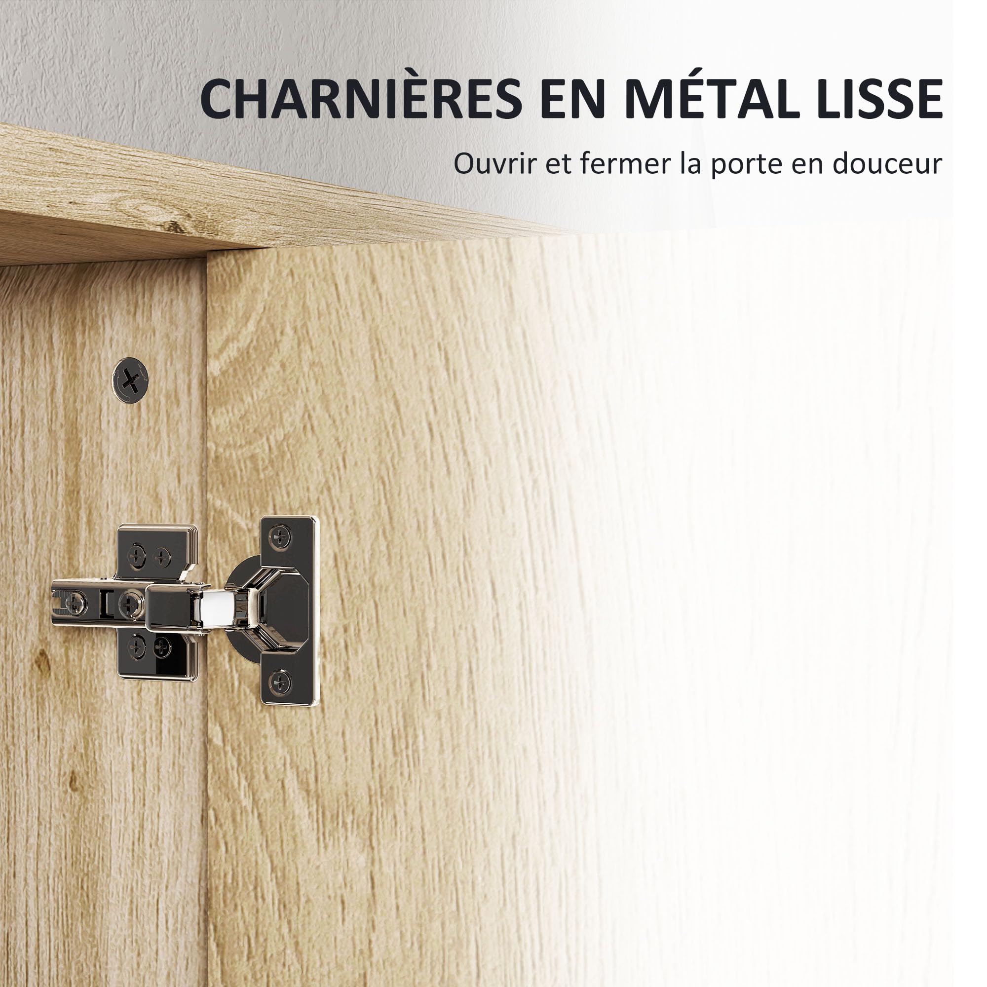 HOMCOM Armoire de Salle de Bain avec Miroir, Montage Mural, Armoire de Toilette avec 2 Portes Miroir, 3 étagères Ouvertes, 60 x 20 x 60 cm, Bois Naturel