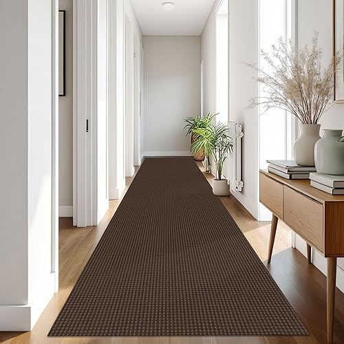 Miniatura 90 de IOHOUZE Alfombra lavable de 4 x 6 pies con parte trasera de goma antideslizante tejida para interiores y exteriores, alfombra para entrada