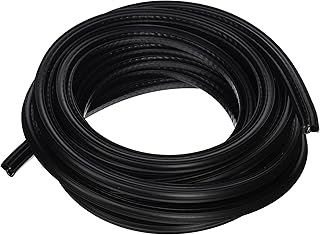 Trim-Lok DDA1549-25 EPDM Dual Durometer Rubber/Metal Carrier Coextruded Trim Seal with Side Bulb, Fits Edge 0.040" - 0.12...