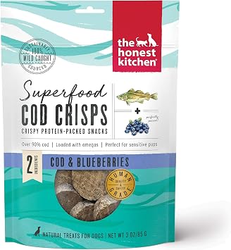 The Honest Kitchen Superfood Cod Crisps Cod & Blueberry, 3 oz