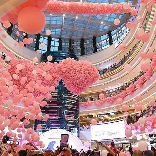 Miniatura 2 de Red de caída de globos (500 látex de 10 pulgadas), bolsa de globos, red de liberación de globos para celebración de cumpleaños, suministros de