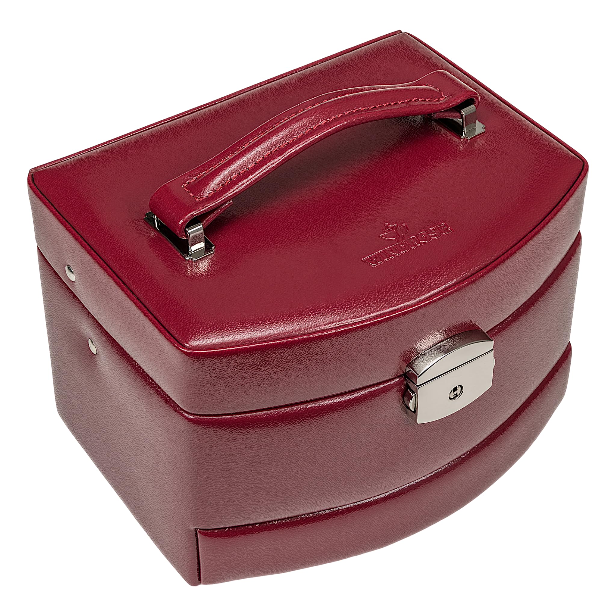 WINDROSE Merino Moda Jewellery Box Automatic Red