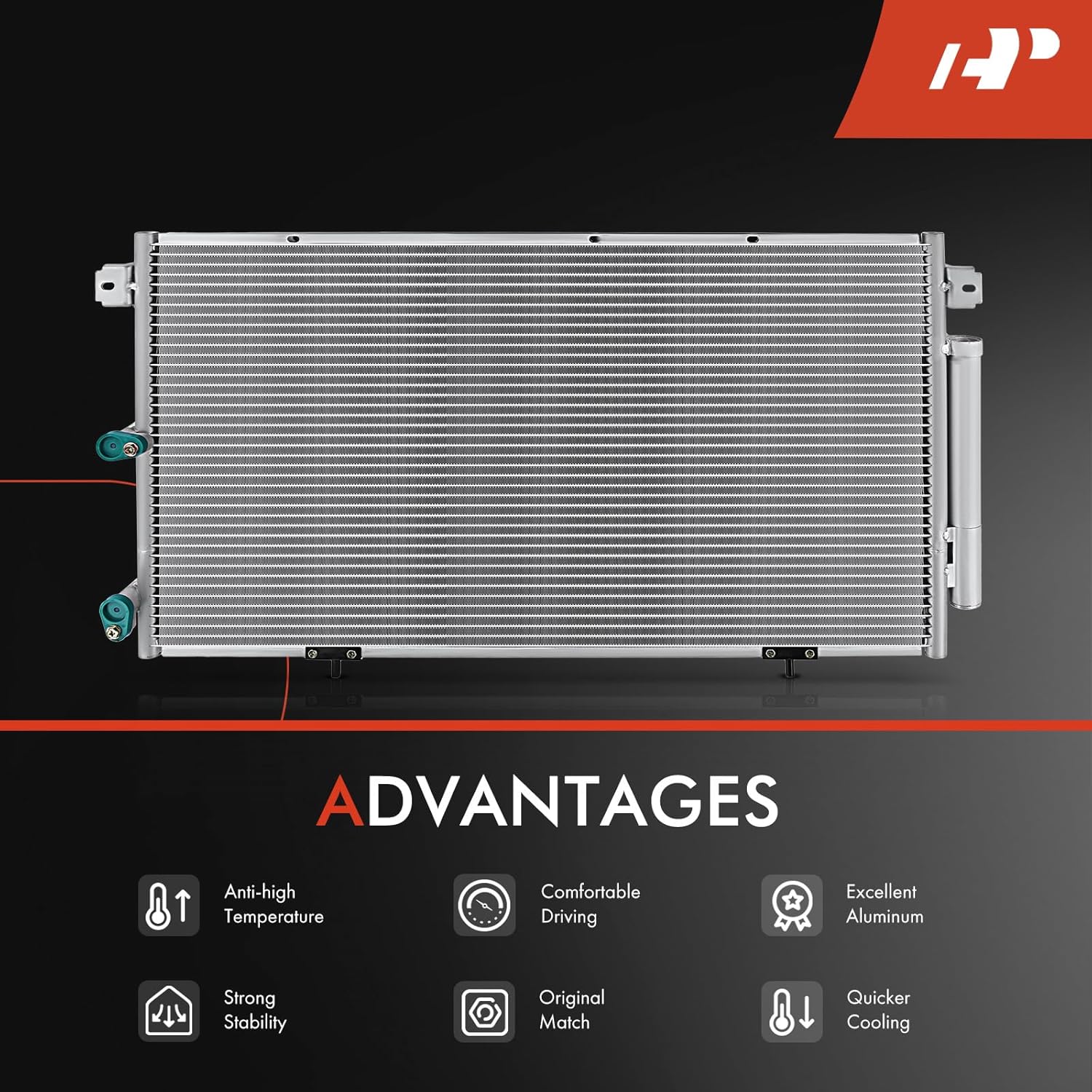 A-Premium Air Conditioning A/C Condenser Compatible with Lexus RX300 1999-2003 V6 3.0L, Replace# 8845048010
