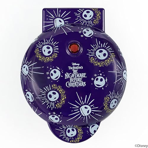 Miniatura 6 de Uncanny Brands Nightmare Before Christmas Jack Skellington Mini waflera - Pequeño aparato de cocina