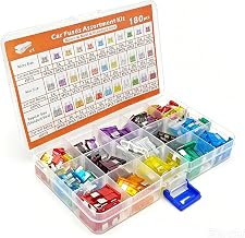Iruihoo 180 Pcs Car Fuse Set Mixed with Case and Fuse Puller 2A-40A Micro/Mini/Standard Flat Car Fuse Set
