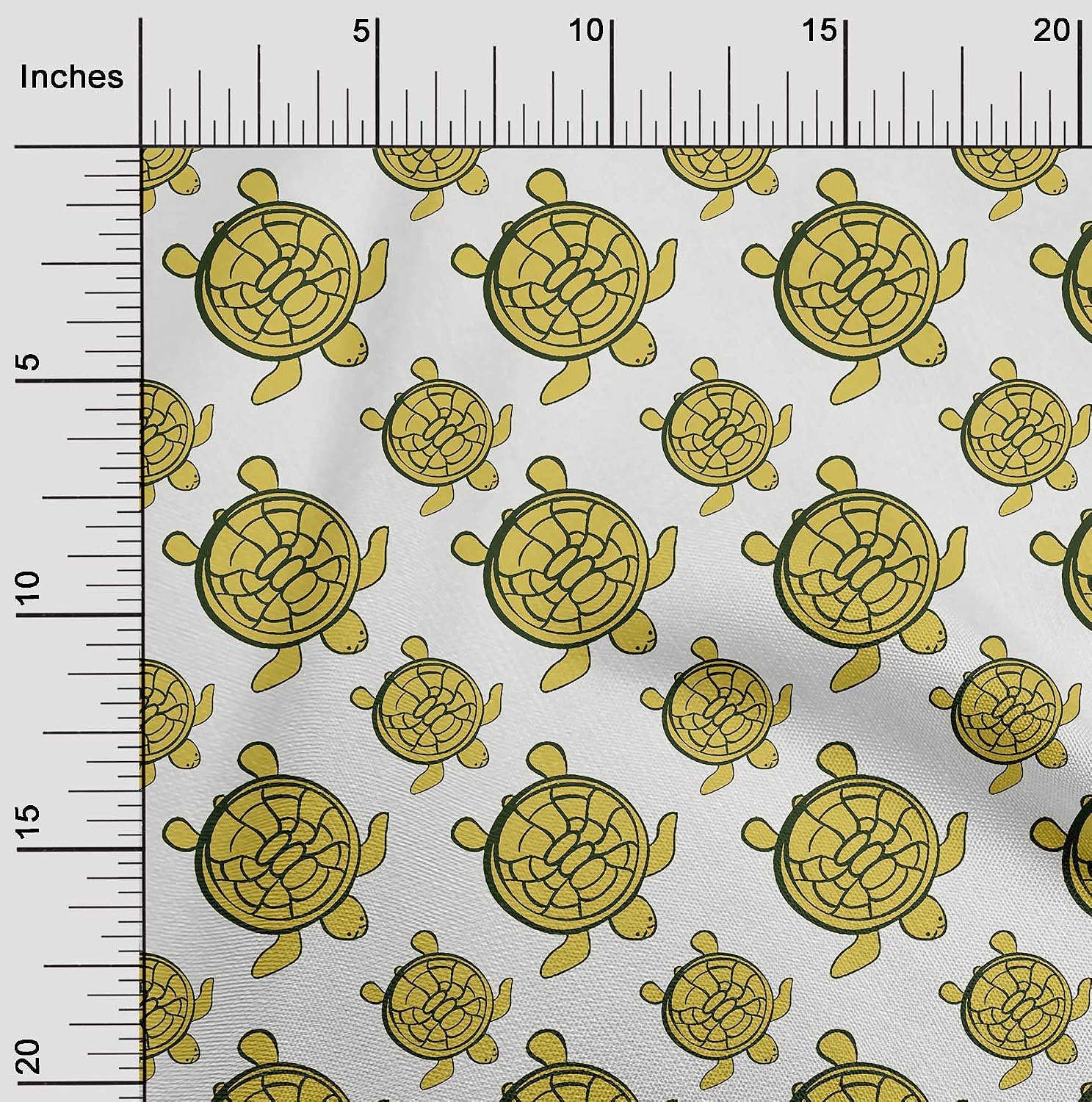 oneOone Viscose Chiffon Olive Green Fabric Nautical Quilting Supplies Print Sewing Fabric by The Yard 42 Inch Wide