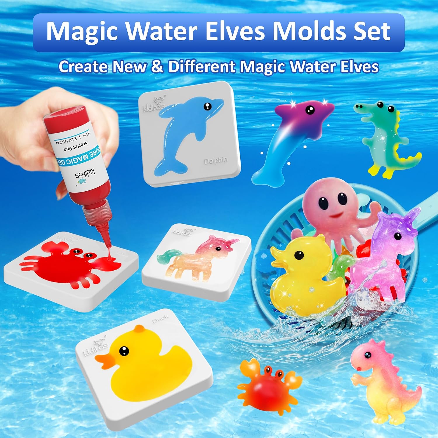 Kiditos 20 Colors Magic Water Elf+Animal Mold Set