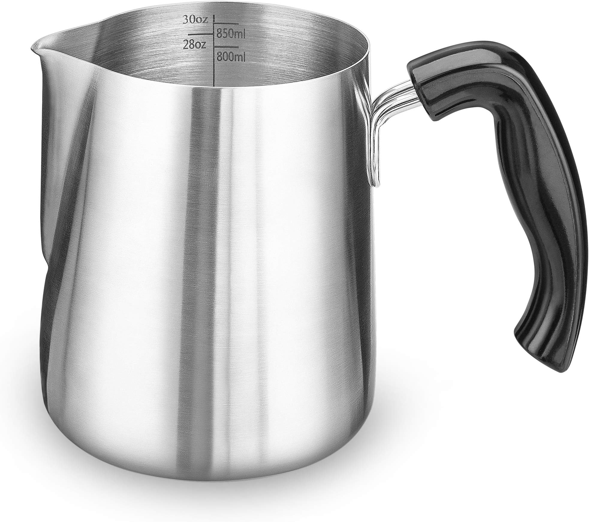 Milk Frothing Pitcher 30oz, ENLOY Stainless Steel Espresso Steaming Pitcher 30oz/900ml, Espresso Machine Accessories, Milk Frother, Milk Coffee Cappuccino Latte Art