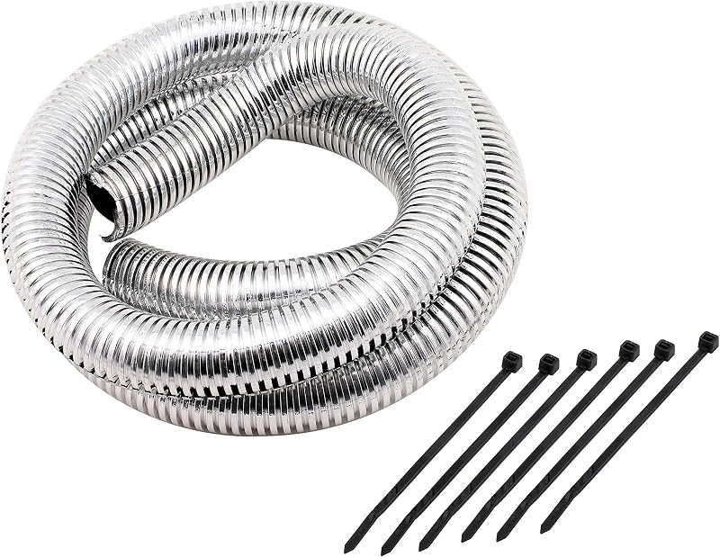 Eletroduto espiral cromado para cabos e mangueiras Mr. G Gasket Co 1,22 m x 1,91 cm – Modelo 4523