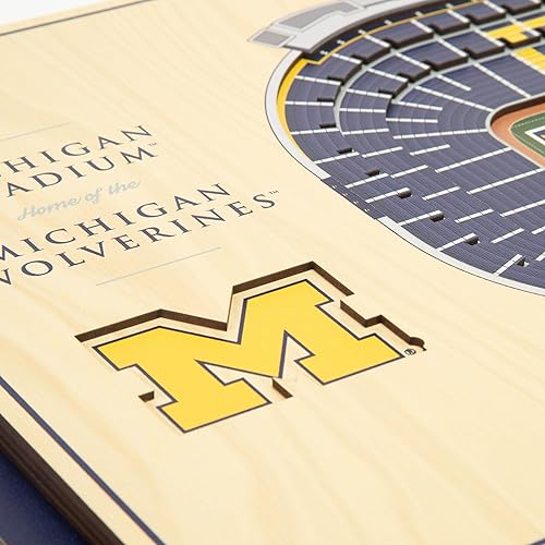 Miniatura 45 de YouTheFan NCAA Oklahoma Sooners - Arte de pared 3D de 5 capas con vista al estadio, Gaylord Family Oklahoma Memorial Stadium, 13.00 x 17.00 pulgadas