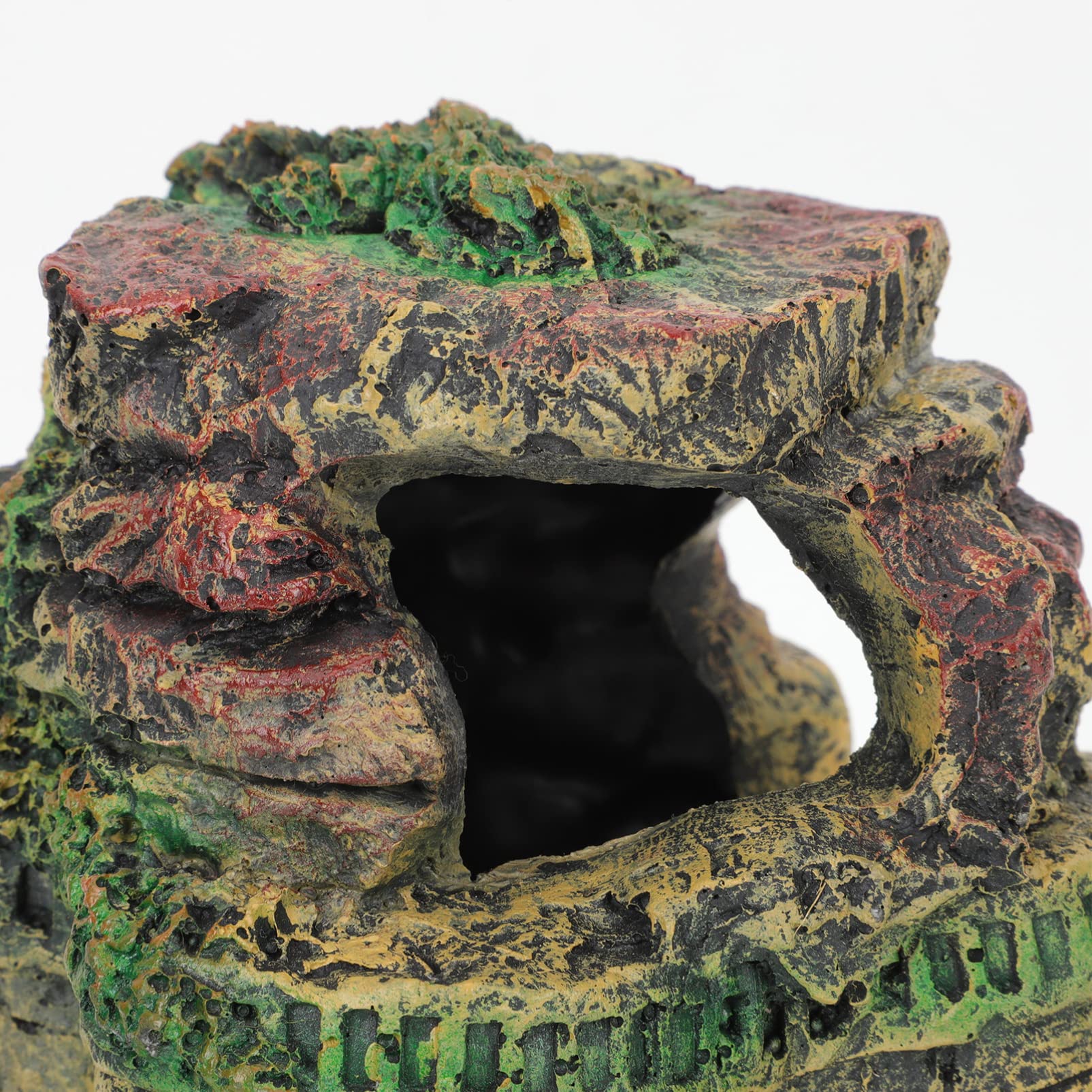 Grotta per Rettili in Resina, Nascondiglio Naturale Realistico | Caverna Decorativa per Terrario, Crea Ambiente Scuro, Adatta a Tartaruga e Rettile