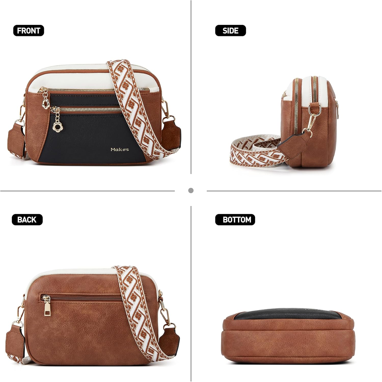 Crossbody Purse for Women Small Crossbody Bags Trendy Vegan Leather with Adjustable Shoulder Straps Gift for Mother Wife Mom - Image 6