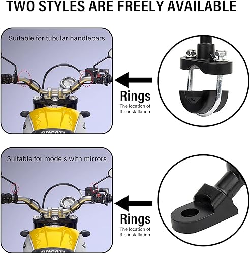 Miniatura 5 de Soporte de teléfono para motocicleta con amortiguación de vibración, diseño de rotación de 360 grados, soporte de teléfono para bicicleta y más