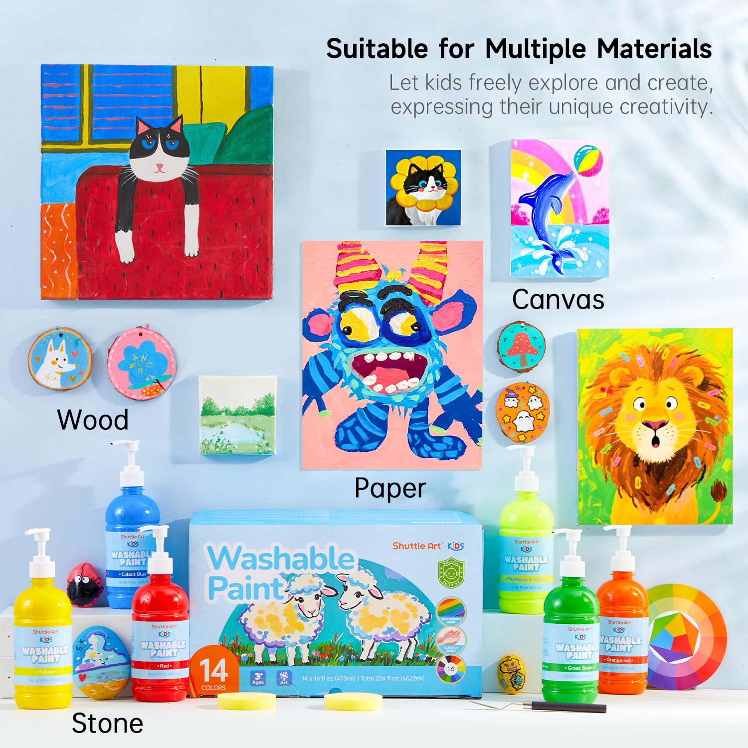 Shuttle Art Set di 14 colori lavabili