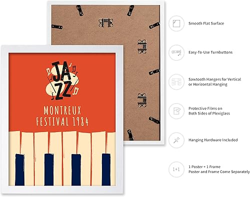 Vista 300 de Poster Master Póster de jazz vintage, impresión retro del festival de jazz de París, arte musical, regalo ideal para hombres, mujeres, músicos