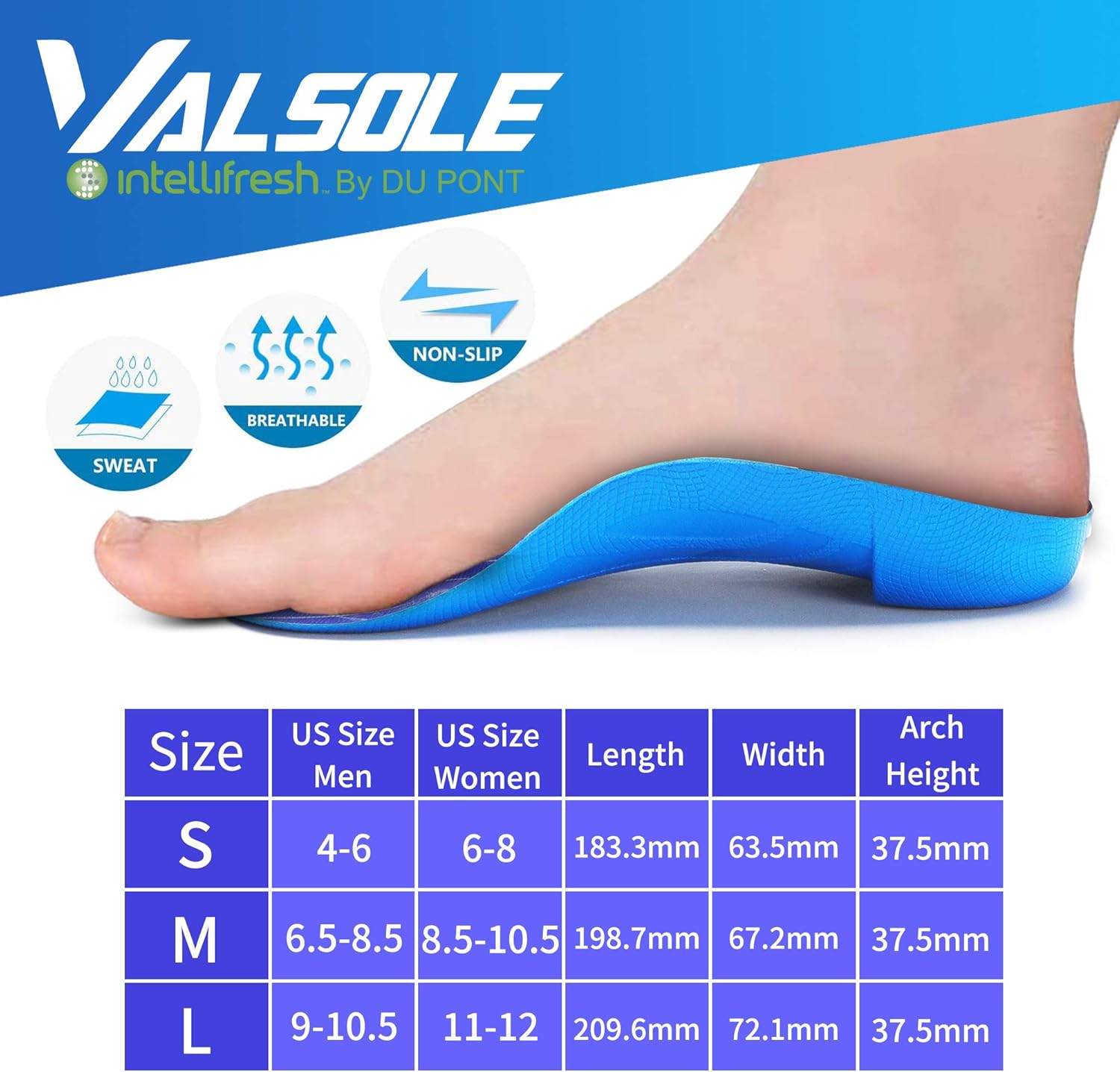high arch height insole