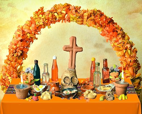 Miniatura 5 de Oudain 6 manteles para fiesta de 108 x 54 pulgadas, mantel de plástico impermeable mexicano, desechable, para noche de tacos, fiestas festivas