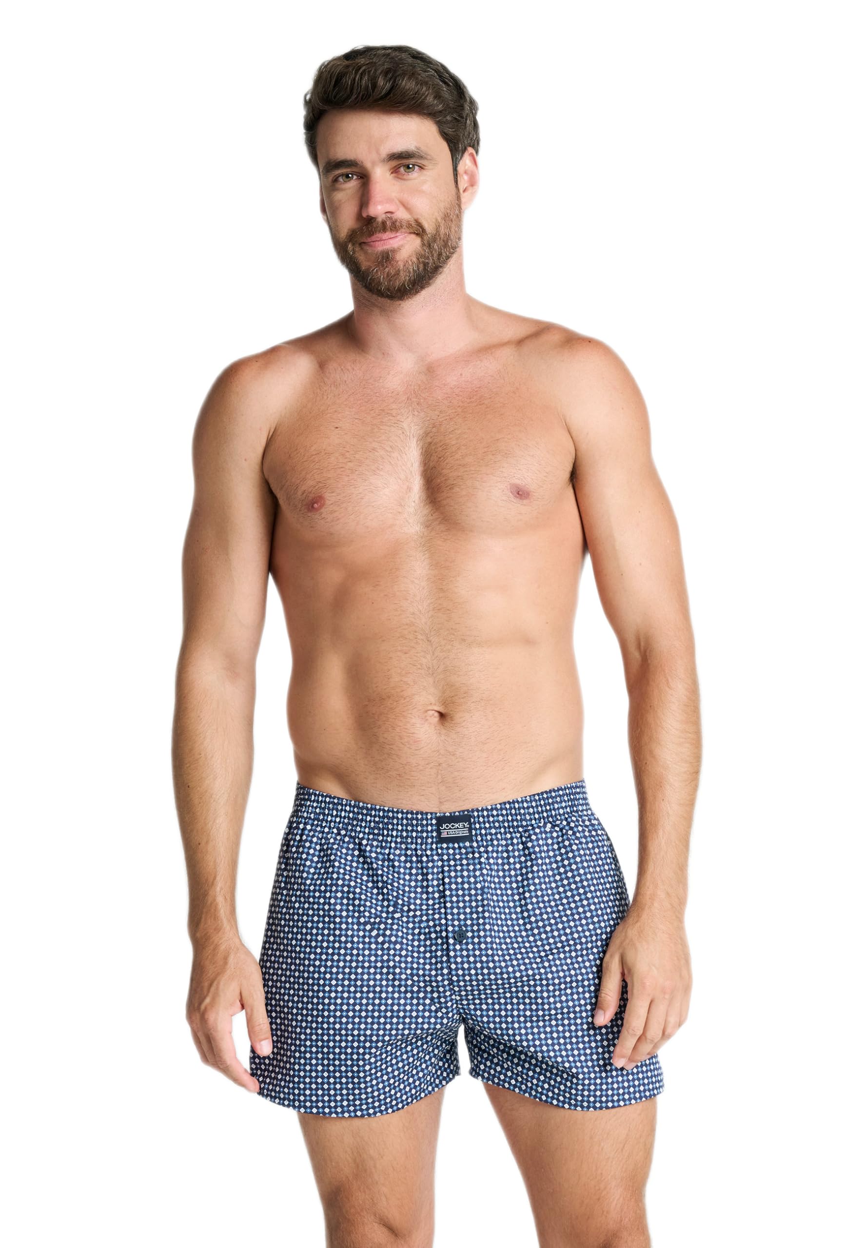 Jockey Men's Everyday Woven Boxer - 2 Pack, Navy, 3XL