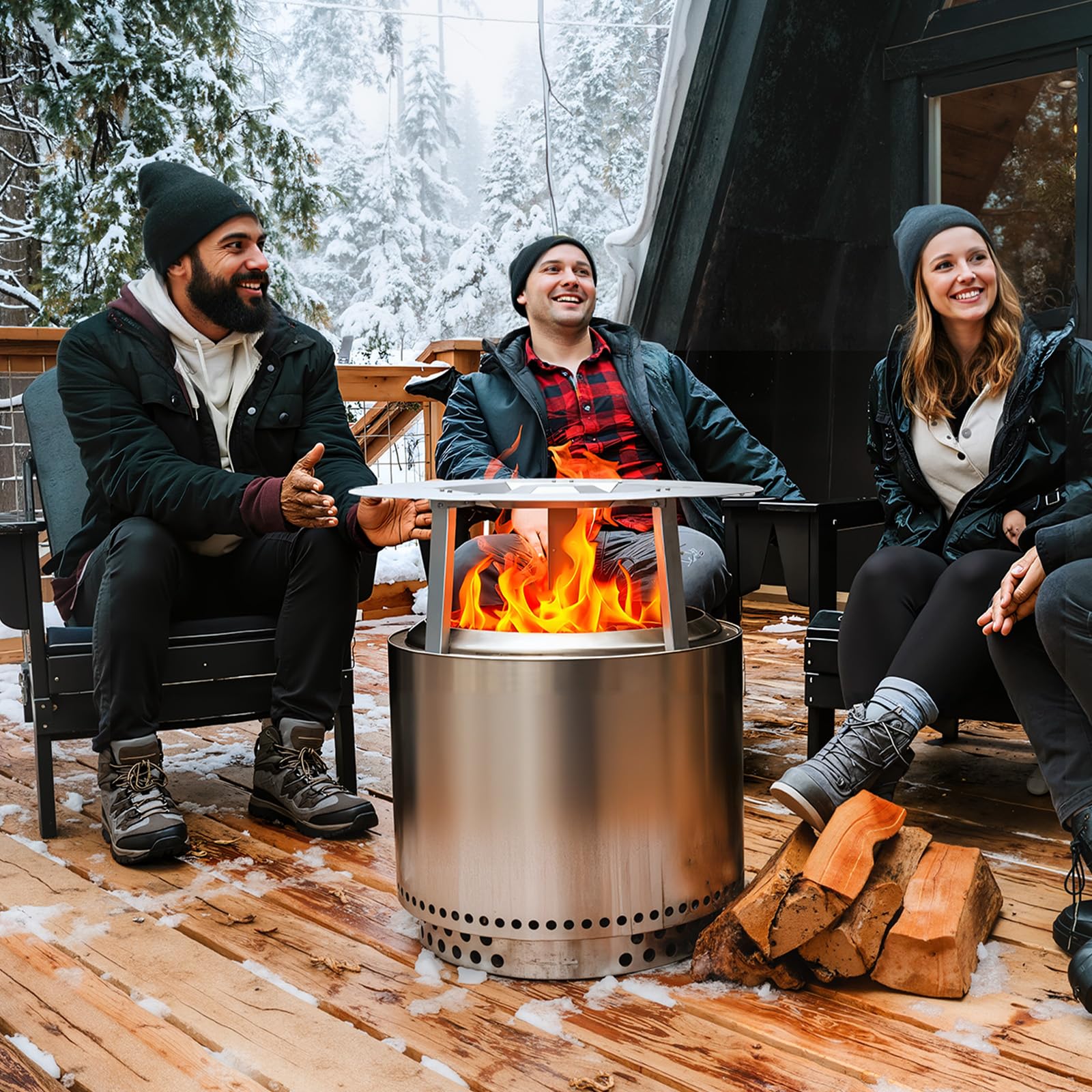 Wärmeverteiler Solo Stove Bonfire Feuerschale mit 3 abnehmbaren Füßen