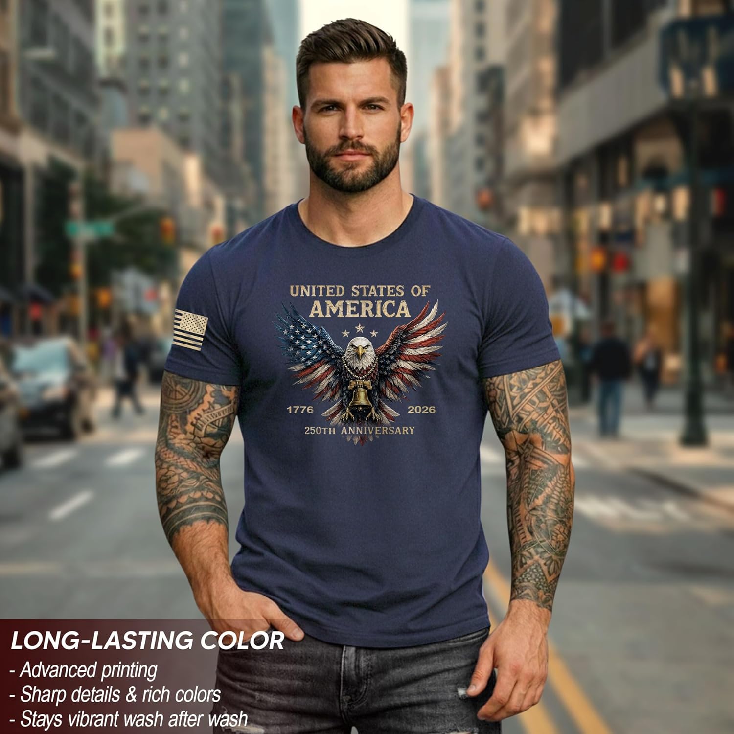 1776-2026 250th Anniversary Shirt, American 250th Anniversary Shirt, Patriotic Shirts for Men