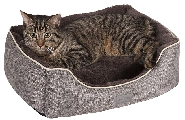 Foto 4 de 4 de Kerbl Pet Cama Samuel para Perros y Gatos, Cesta para Perros con cojín Interior de Felpa Reversible, Lavable