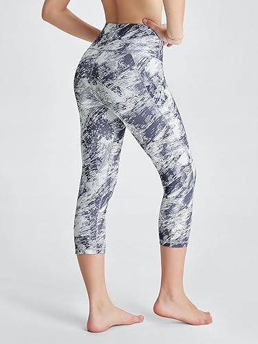 Miniatura 417 de ODODOS - Leggings tipo capri de mujer, no se traslucen y modelan el abdomen, con cintura alta y bolsillos; para hacer yoga, atletismo, ejercicio
