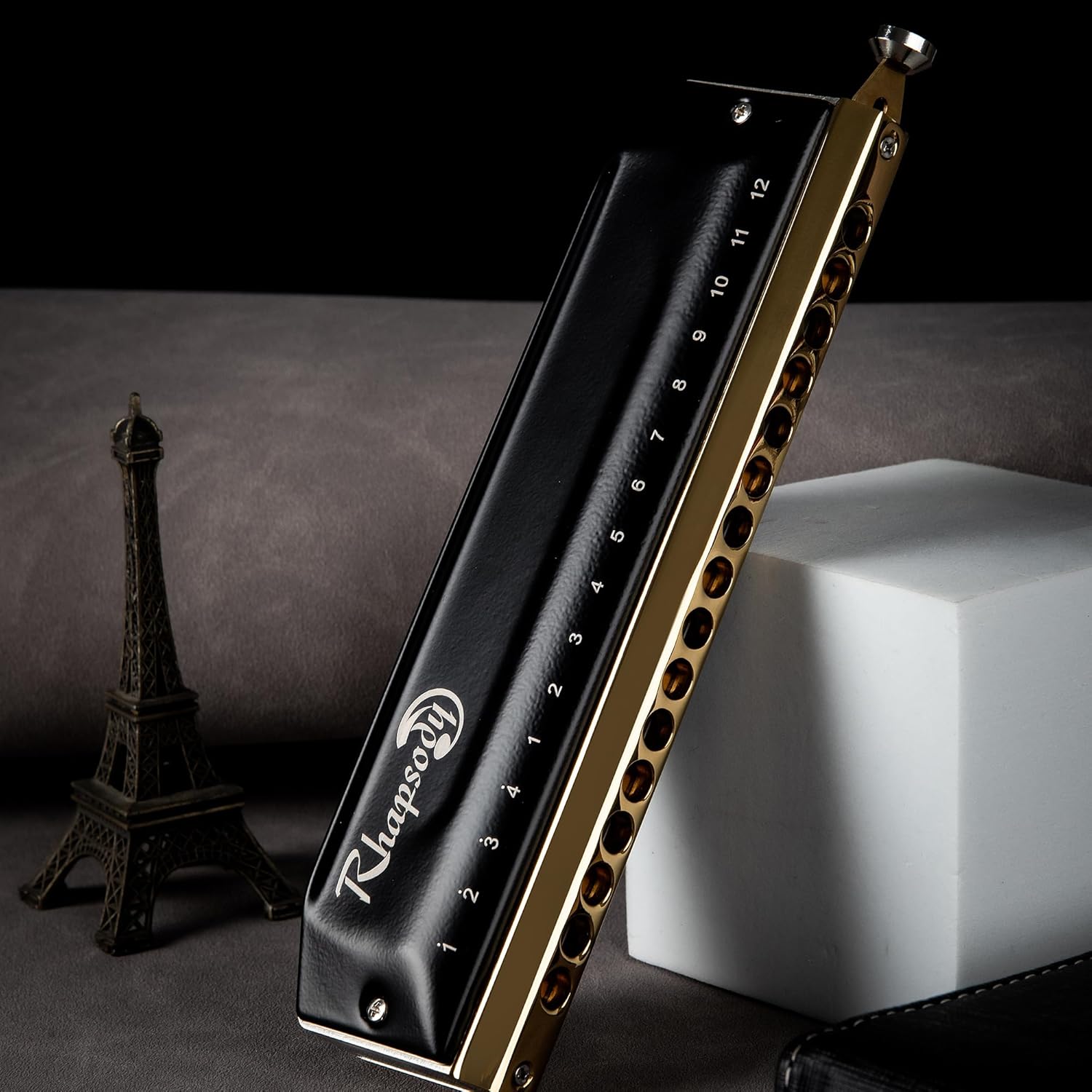 East top Upgrade Rhapsody Chromatic Harmonica 16 Hole 64 Tone Key of C, Professional Chromatic Mouth Organ Harmonica For Adults, Students and band players