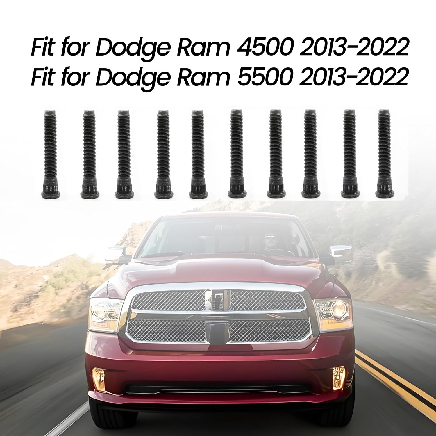 Rear Wheel Lug Stud Fit for Dodge Ram 4500 5500 2013-2022 Replace 6509420AA